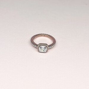 Rose Gold Pandora Halo Ring